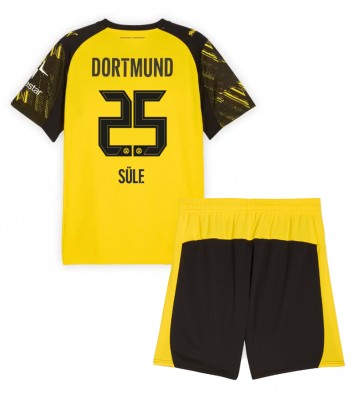 Borussia Dortmund Niklas Sule #25 Primera Equipación Niños 2025-26 Manga Corta (+ Pantalones cortos)